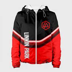 Куртка с капюшоном женская Linkin park geometry line steel, цвет: 3D-белый