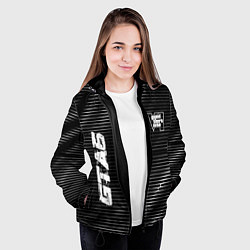 Куртка с капюшоном женская GTA6 metal game lines, цвет: 3D-черный — фото 2