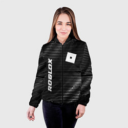 Куртка с капюшоном женская Roblox metal game lines, цвет: 3D-черный — фото 2
