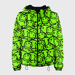 Женская куртка Nirvana green logo smile