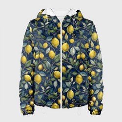 Женская куртка Лимоны на ветках паттерн