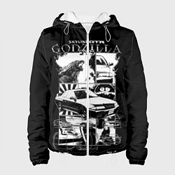 Куртка с капюшоном женская Skyline GTR Godzilla, цвет: 3D-белый