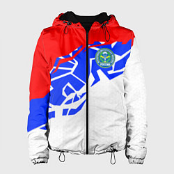 Куртка с капюшоном женская Триколор - ВДВ, цвет: 3D-черный