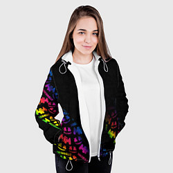 Куртка с капюшоном женская Marshmello neon dj, цвет: 3D-белый — фото 2
