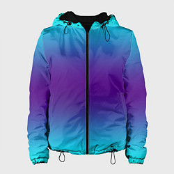 Куртка с капюшоном женская Градиент из неона, цвет: 3D-черный