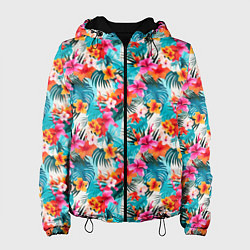 Женская куртка Летний гавайский паттерн