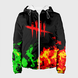 Куртка с капюшоном женская Dead by daylight fire, цвет: 3D-белый