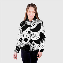 Куртка с капюшоном женская Fashion abstraction - ai art fantasy, цвет: 3D-черный — фото 2