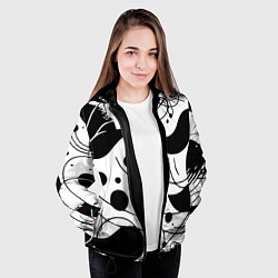 Куртка с капюшоном женская Fashion abstraction - ai art fantasy, цвет: 3D-черный — фото 2