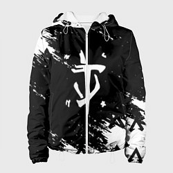 Куртка с капюшоном женская Doom палач лого, цвет: 3D-белый