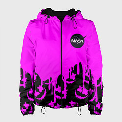 Куртка с капюшоном женская Marshmello neon nasa, цвет: 3D-черный