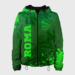 Куртка с капюшоном женская Roma - green gradient вертикально, цвет: 3D-черный