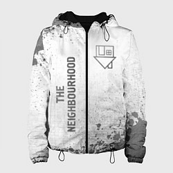 Куртка с капюшоном женская The Neighbourhood - white gradient вертикально, цвет: 3D-черный