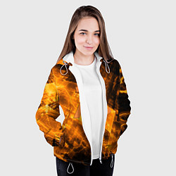 Куртка с капюшоном женская Half life abstraction, цвет: 3D-белый — фото 2