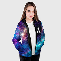Куртка с капюшоном женская Mitsubishi space auto, цвет: 3D-черный — фото 2