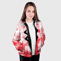 Куртка с капюшоном женская Берсерк лого в огне, цвет: 3D-черный — фото 2