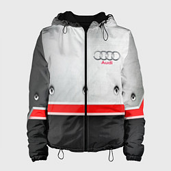 Куртка с капюшоном женская Audi metal sport, цвет: 3D-черный