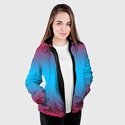 Куртка с капюшоном женская Neon gradeinet, цвет: 3D-черный — фото 2