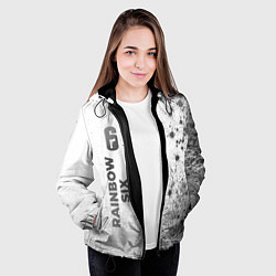 Куртка с капюшоном женская Rainbow Six - white gradient по-вертикали, цвет: 3D-черный — фото 2