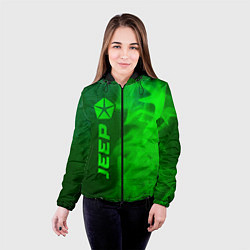 Куртка с капюшоном женская Jeep - green gradient по-вертикали, цвет: 3D-черный — фото 2