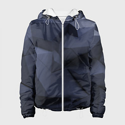 Куртка с капюшоном женская Трехмерные плиты, цвет: 3D-белый