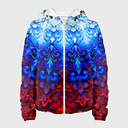 Куртка с капюшоном женская Душа моя Россия 1, цвет: 3D-белый