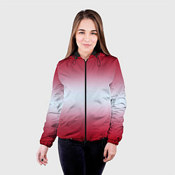 Куртка с капюшоном женская Gradient color, цвет: 3D-черный — фото 2
