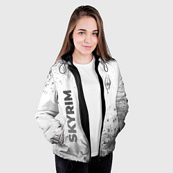 Куртка с капюшоном женская Skyrim - white gradient вертикально, цвет: 3D-черный — фото 2
