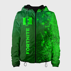 Женская куртка Fortnite - green gradient по-вертикали