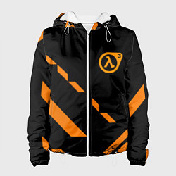 Куртка с капюшоном женская Half life geometry orange, цвет: 3D-белый