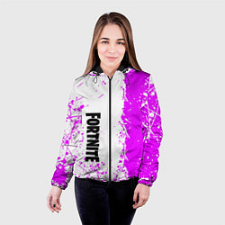 Куртка с капюшоном женская Fortnite pink color, цвет: 3D-черный — фото 2