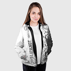 Куртка с капюшоном женская Slipknot - white gradient по-вертикали, цвет: 3D-черный — фото 2