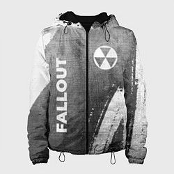 Куртка с капюшоном женская Fallout - grey gradient вертикально, цвет: 3D-черный