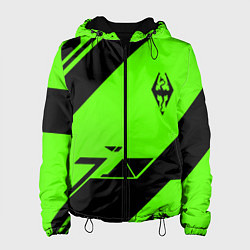 Куртка с капюшоном женская The Elder Scrolls geometry steel, цвет: 3D-черный