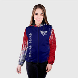 Куртка с капюшоном женская Velial squad - red abstract, цвет: 3D-черный — фото 2