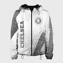 Куртка с капюшоном женская Chelsea - white gradient вертикально, цвет: 3D-черный