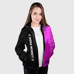 Куртка с капюшоном женская Linkin Park 2024 rock legends по-вертикали, цвет: 3D-черный — фото 2