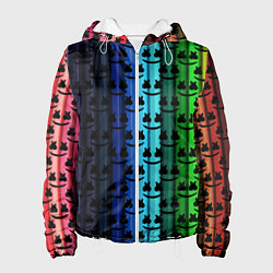 Куртка с капюшоном женская Marshmello gradient, цвет: 3D-белый