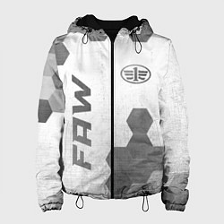 Куртка с капюшоном женская FAW - white gradient вертикально, цвет: 3D-черный