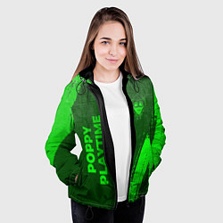 Куртка с капюшоном женская Poppy Playtime - green gradient вертикально, цвет: 3D-черный — фото 2