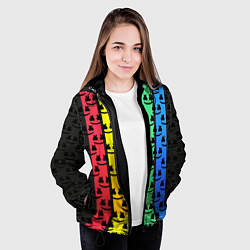 Куртка с капюшоном женская Marshmello neon music dj, цвет: 3D-черный — фото 2