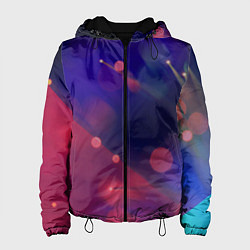 Куртка с капюшоном женская Абстракция - брызги, цвет: 3D-черный