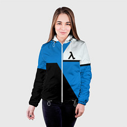 Куртка с капюшоном женская Half life geometry steel valve, цвет: 3D-белый — фото 2