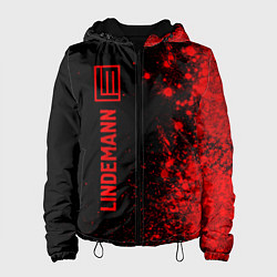 Куртка с капюшоном женская Lindemann - red gradient по-вертикали, цвет: 3D-черный