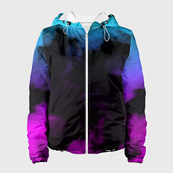 Куртка с капюшоном женская Градиент - дым, цвет: 3D-белый