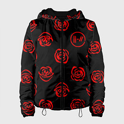 Женская куртка Twenty one pilots rose pattern