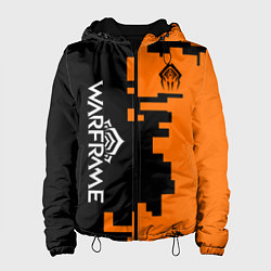 Куртка с капюшоном женская Warframe текстура, цвет: 3D-черный