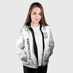 Куртка с капюшоном женская Barcelona - white gradient вертикально, цвет: 3D-черный — фото 2