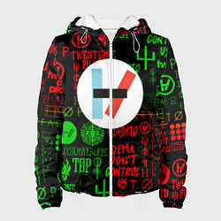 Куртка с капюшоном женская Twenty one pilots music steel, цвет: 3D-белый