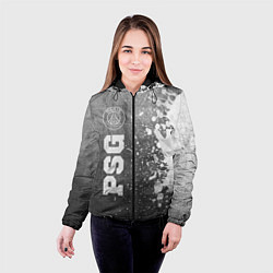 Куртка с капюшоном женская PSG - grey gradient по-вертикали, цвет: 3D-черный — фото 2